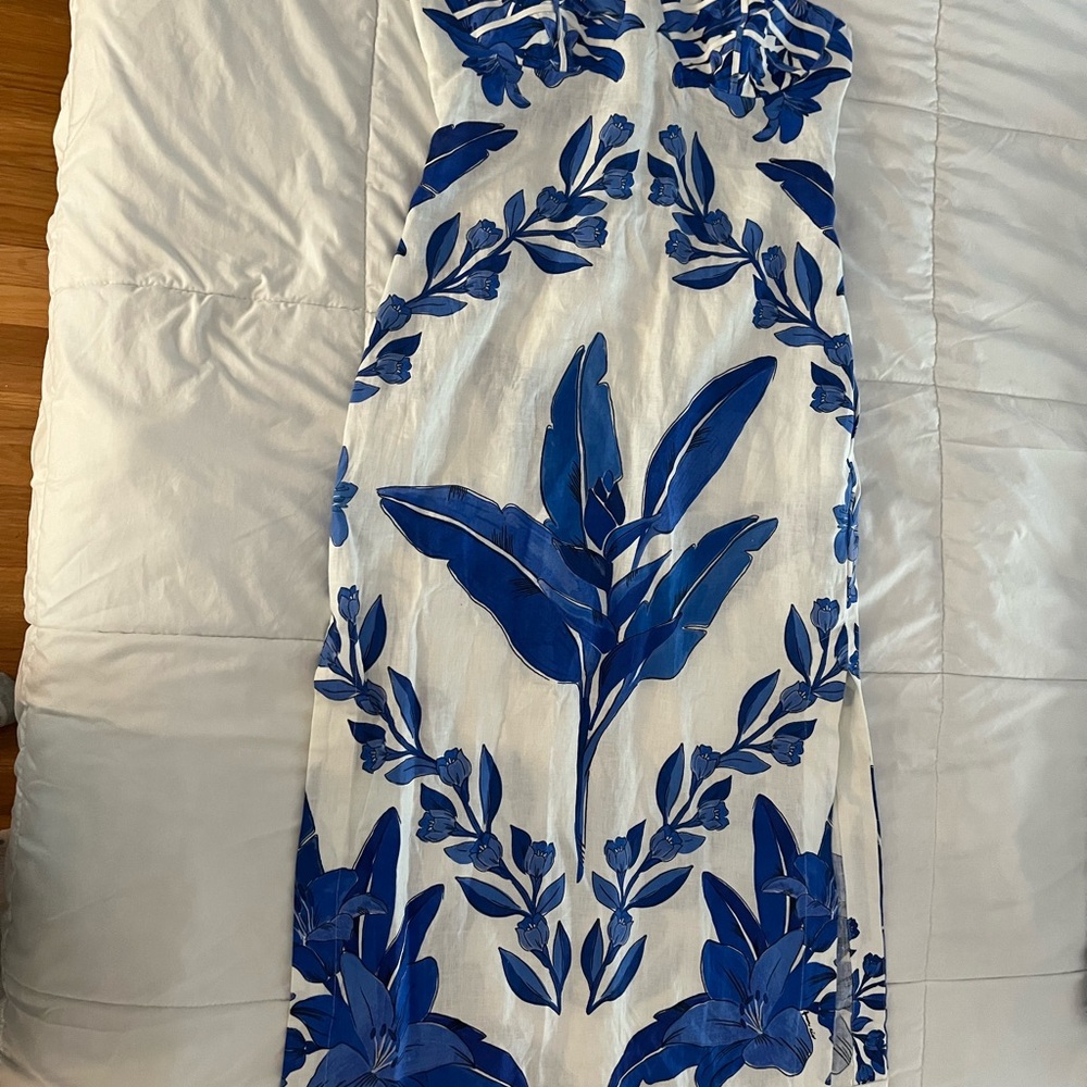 FARM Rio Blue and White Maxi Dress - new with tags